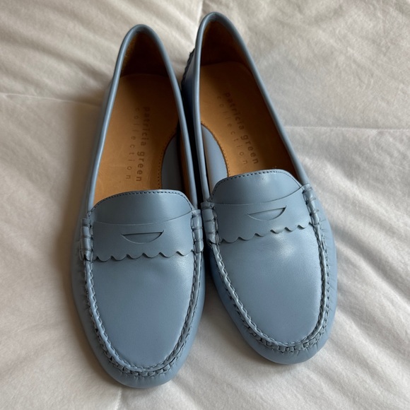 Patricia Green Sky Blue Leather Loafers - Picture 2 of 8
